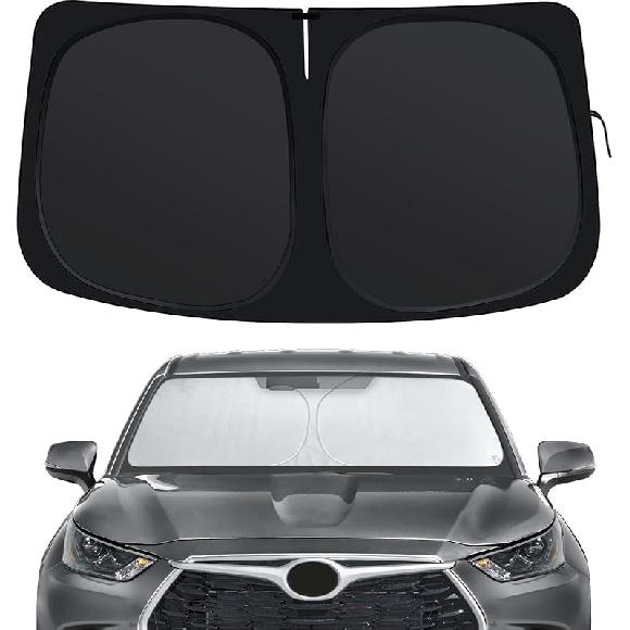 Windshield Sun Shade Compatible With Hyundai Sonata -2025, Front Window Shades Fit For Sonata, Foldable Car Sun Shield With Steering Wheel Sunshade