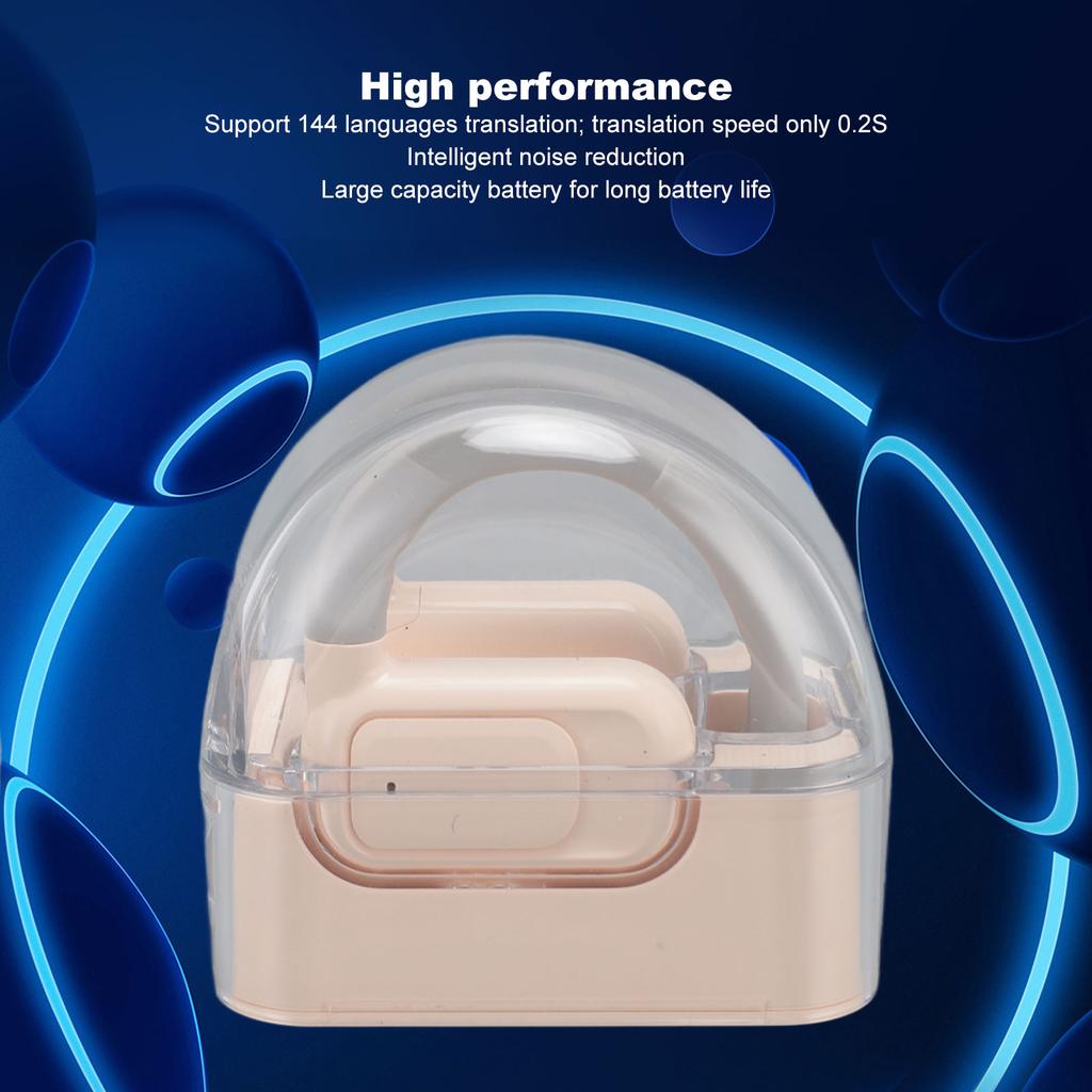 Translator Earbuds 144 Languages 3 Modes Bluetooth 5.3 Rechargeable Wireless Language Translator Earhooks Earbuds for Music Call