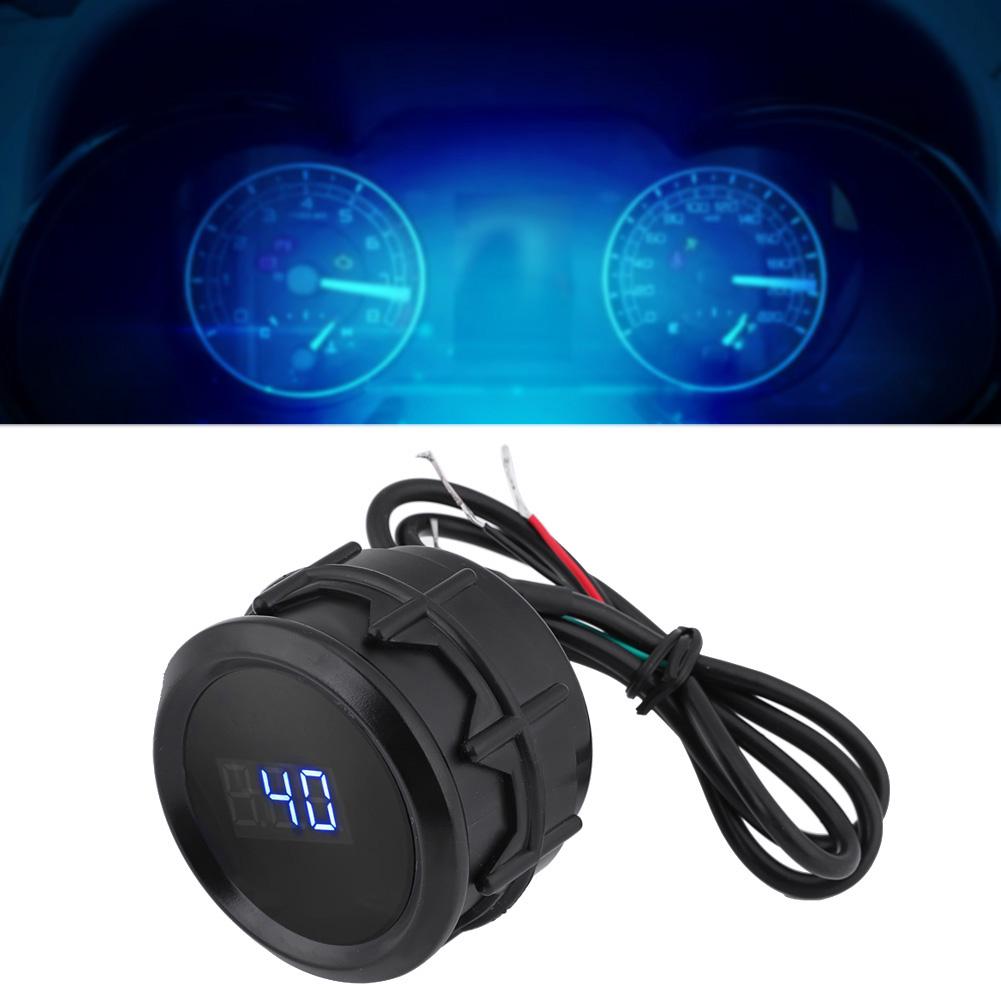 2 Inch 52mm Car Blue LED Digital Water Temperature Gauge Kit with Temp Sensor Black