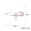Trendy Rhinestone Five Pointed Star Brooches for Women Unisex Pearl Flower Pins Office Party Friend Gifts Jewelry Accessories