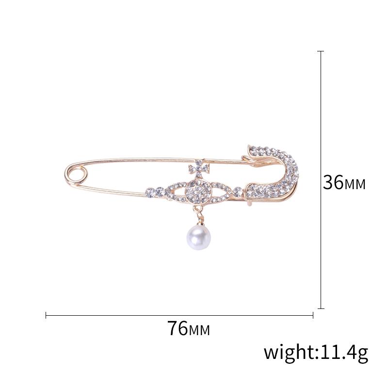 Trendy Rhinestone Five Pointed Star Brooches for Women Unisex Pearl Flower Pins Office Party Friend Gifts Jewelry Accessories