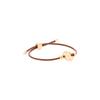 TORY BURCH Logo on the front, leather, brass, cubic zirconia, bracelet, women's brown 144706200-brown F