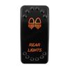 12V 24V Laser Rocker Switch Orange Led Light ON OFF / ON OFF ON for Car Boat Polaris RZR Can-Am ATV UTV RV Maverick Commander