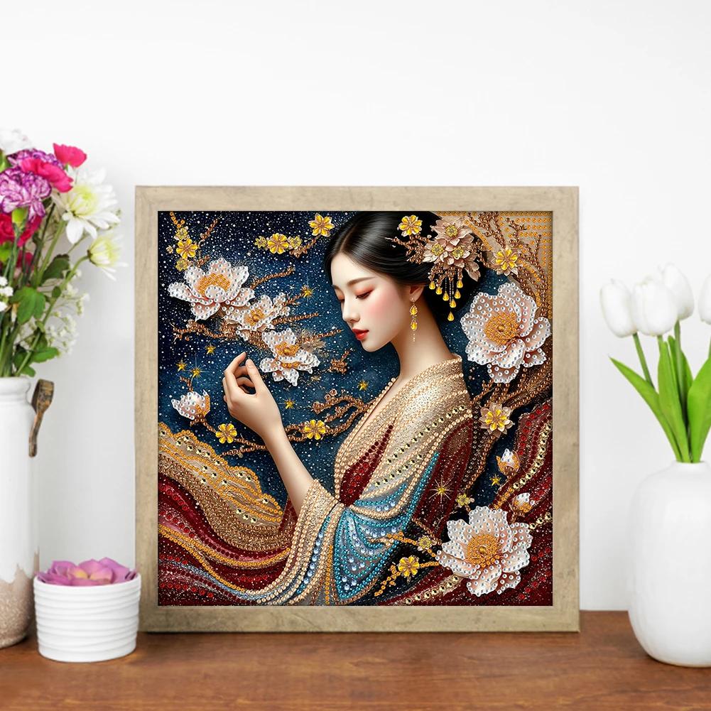 DIY Special Shape Crystal Partial Diamond Painting Kit Decor30x30cm Girl 5D