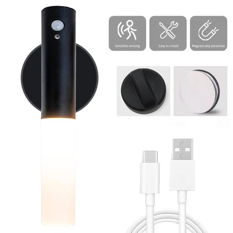 LED Rechargeable Wall Lamp Warm Light Night Light Sensor For Living Room Hallway Stairwell Bedroom Indoor Lighting Fixtures