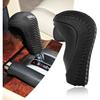 ABS Faux Leather Black Carbon Fiber Pattern | Automatic Gear Shift Knob Lever Replace Compatible with Honda Accord 2008-2013 Crosstour 2010-2011