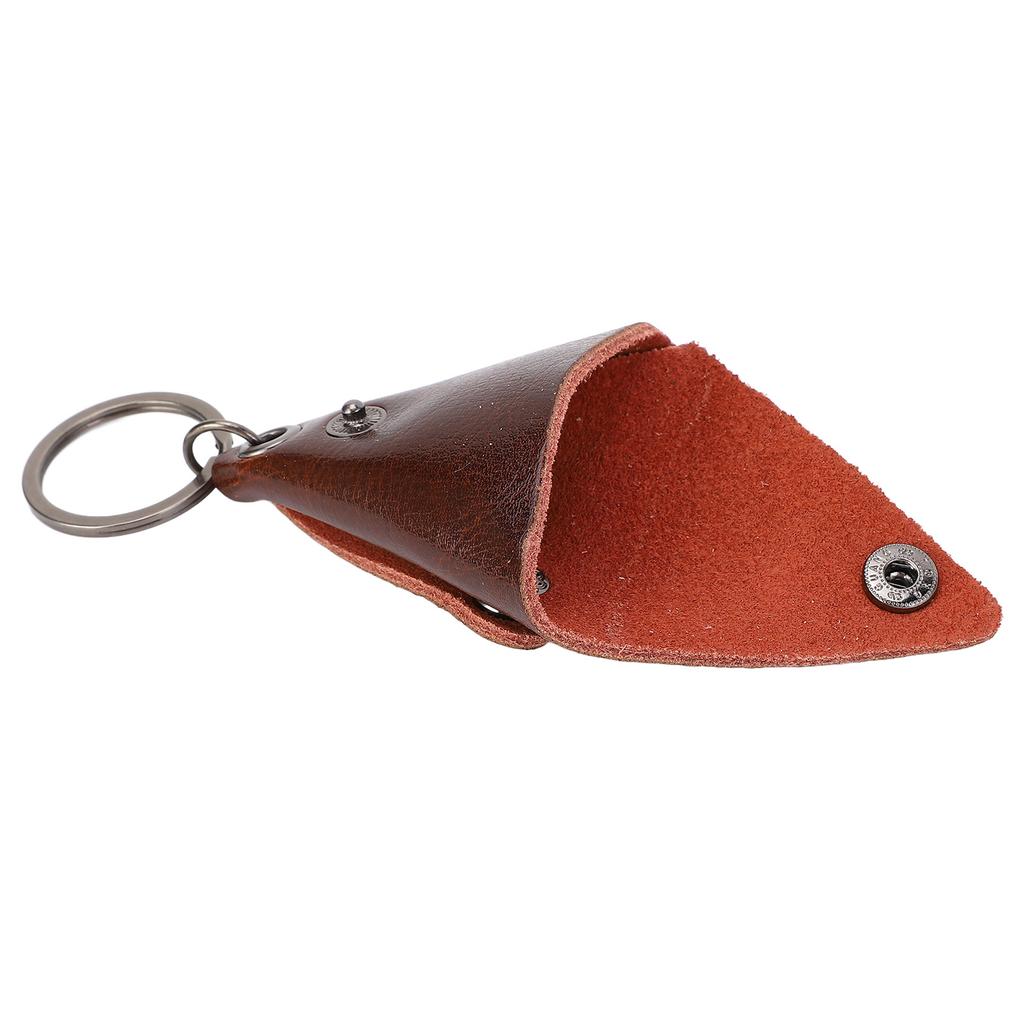 Guitar Pick Bag Faux Leather Waterproof Easy To Clean Portable Keychain Design Guitar Pick Holder