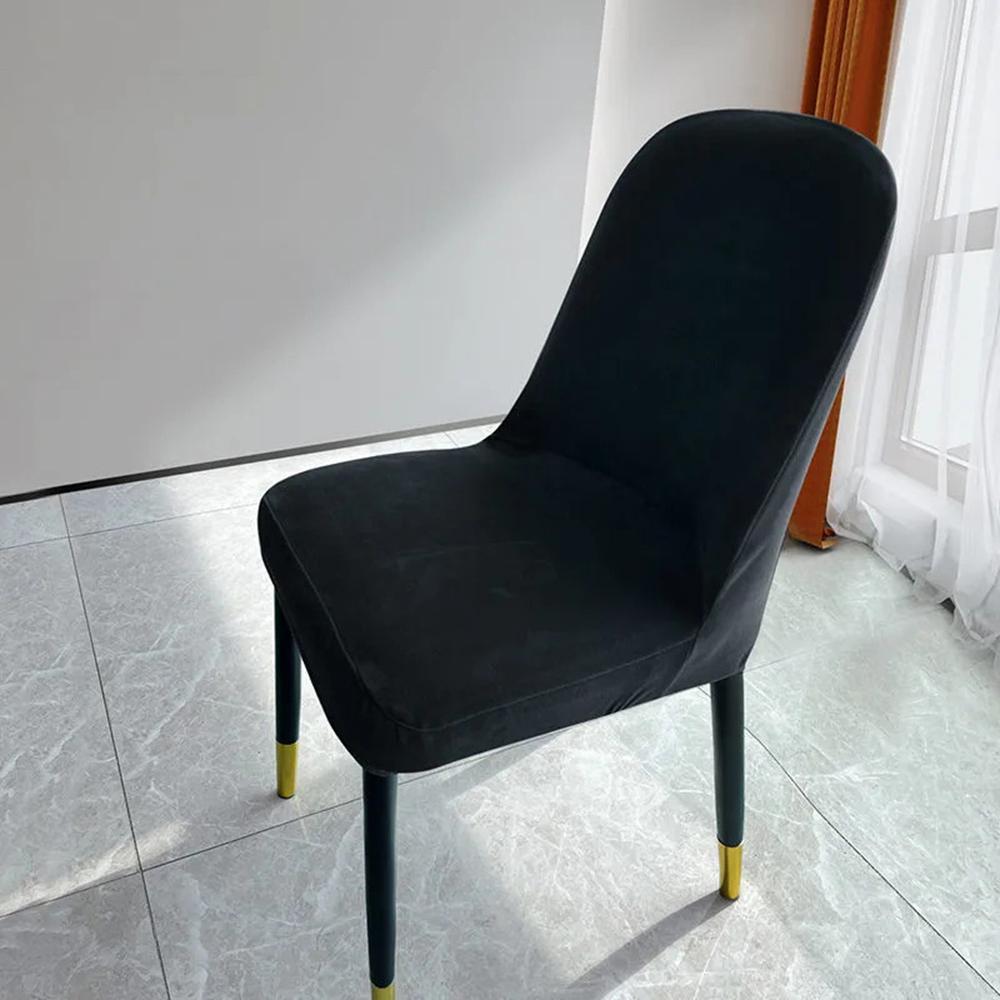 Stretch Slip Chair Case Chair Slipcovers Velvet Chair Cover Seat Case Seat Protector Case Dining Room Solid Color Seat Cover