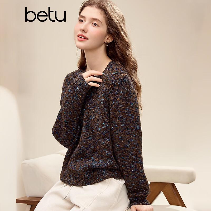 

Betu Women s Soft Round Neck Long Sleeve Sweater M