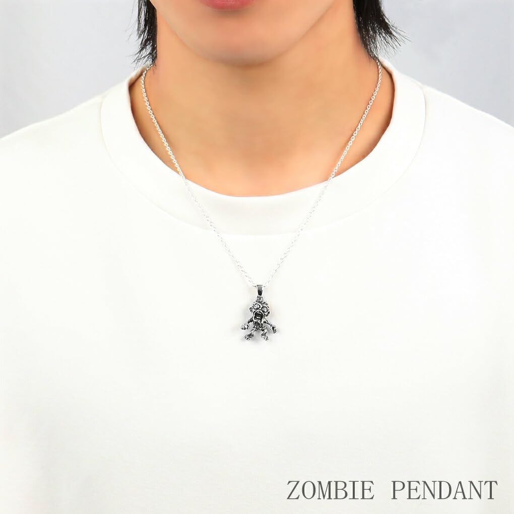 Shinjuku Gin no Kura Zombie Pendant Top (No Chain) Silver 925 Monster Dead Horror Item Halloween Men's