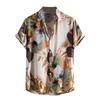 Letnia Moda Codzienna Wakacyjna Koszula Plażowa T-shirt Retro Krótki Rękaw Uliczna Wakacyjna Outdoor Koszula Męska i Damska