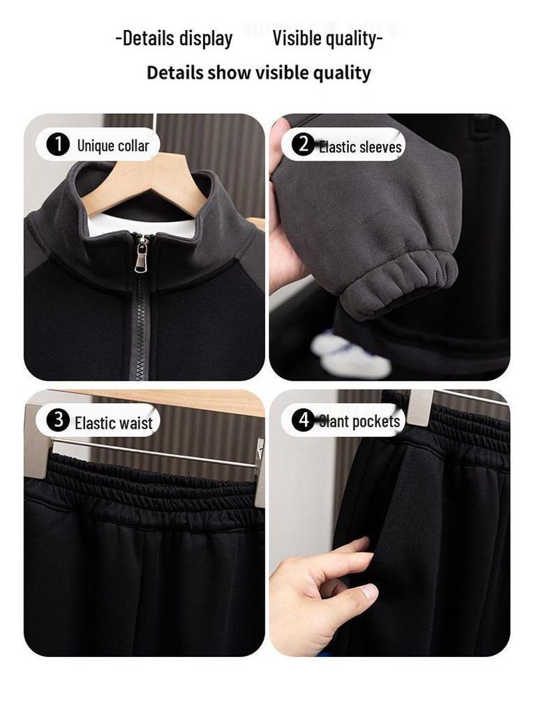 Boys' Autumn 2025 Fashionable Sporty Sweatshirt Set