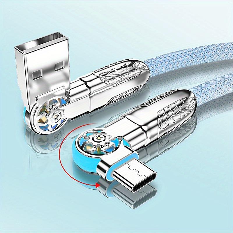 

Двойной вращающийся локоть с легким удлинителем Type-C кабель для быстрой зарядки данных, подходящий для мобильных телефонов, автомобильный зарядный кабель для удобной игры