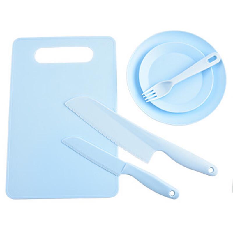 ZISIZ Kindergarten Plastic Green Fruit Knife 6-Pack