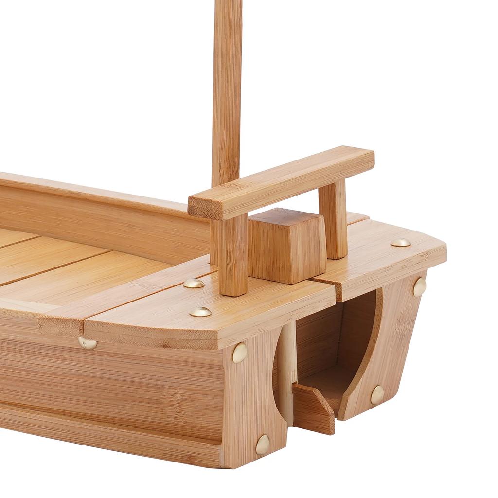 Barca-Vassoio Sushi in Legno da 28 pollici, per Ristorante o Casa, Set Grande Vassoio da Portata a Forma di Barca per Sushi