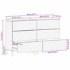 Sideboard 2 pcs White 120 x 33.5 x 75 cm Solid Mango Wood