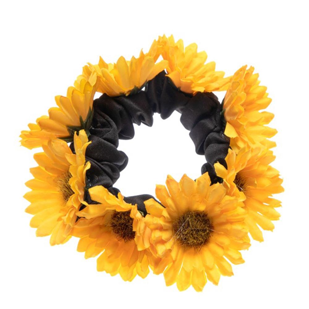 Sunflower Ponytail Headband With High-End Feel Carnival Headband Suitable For Party Fan Hair Accessories With Large Intestine Lo