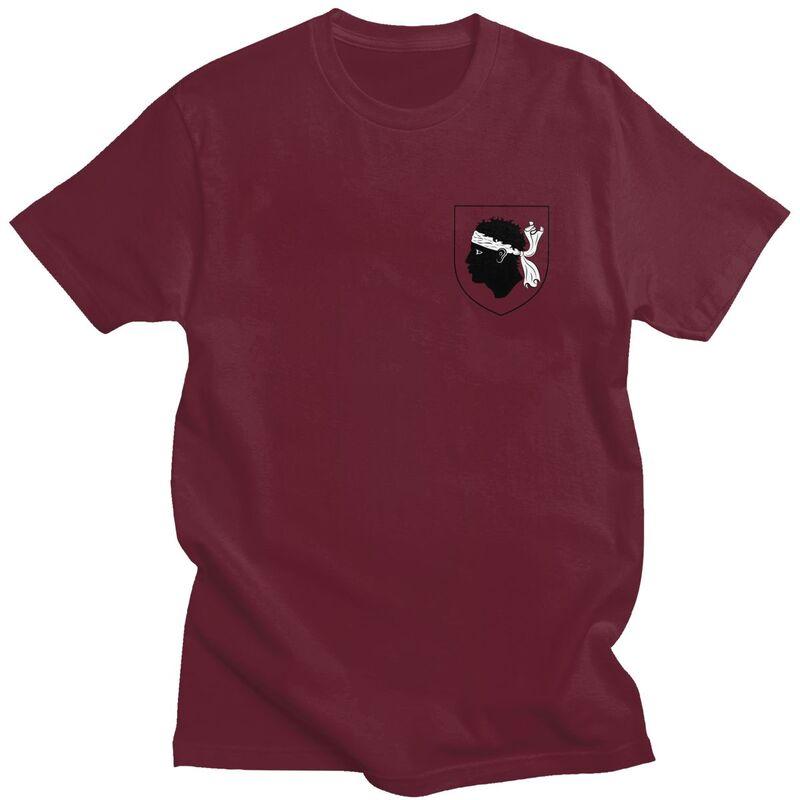 Custom Coat Of Arms Of Corsica Tshirts for Unisex Short Sleeves Leisure T Shirt French Corsican Pride T-shirt Pure Cotton Tee Gift