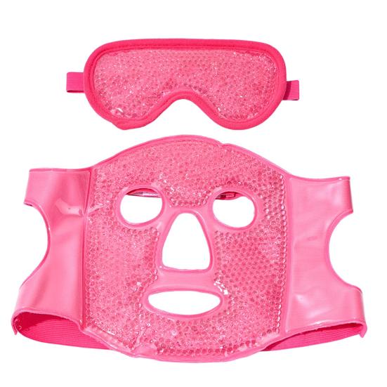 

Ледяная маска для лица от отечности, темных кругов, мешков под глазами, многоразовый холодный компресс, маска для глаз, маска для горячей и холодной терапии для дома, путешествий, школы, офиса розы красного