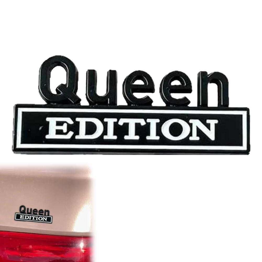 3D Queen EDITION Emblem Funny Sticker for Car Truck Spare Door for Universal Vehicle SUV, Motorcycle
