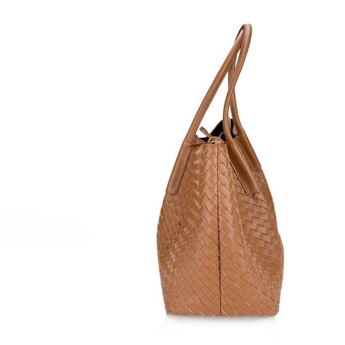 Borsa da Donna Grande in Vera Pelle Borsa Tote Borsa a Mano Lavorata a Maglia alla Moda Borsa in Pelle di Vacchetta Borsa da Donna Borsa a Tracolla Nuova 2025