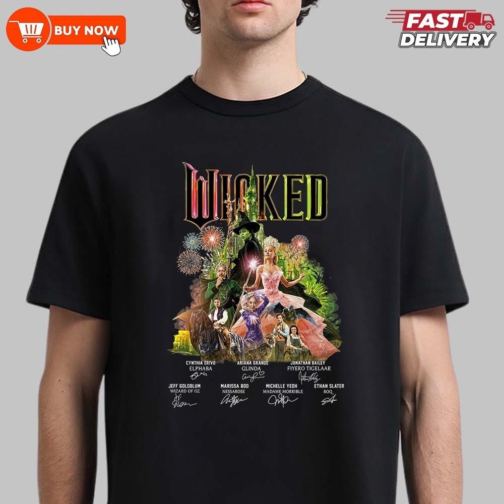

Wicked: For Good Elphaba and Glinda Movie 2025 TShirt - Multicolors, Size S-5XL 3XL