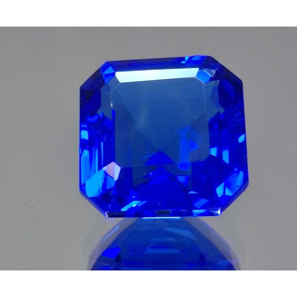Natural Royal Blue Sapphire Asscher Cut 21-23 Ct Beautiful Certified Gemstone