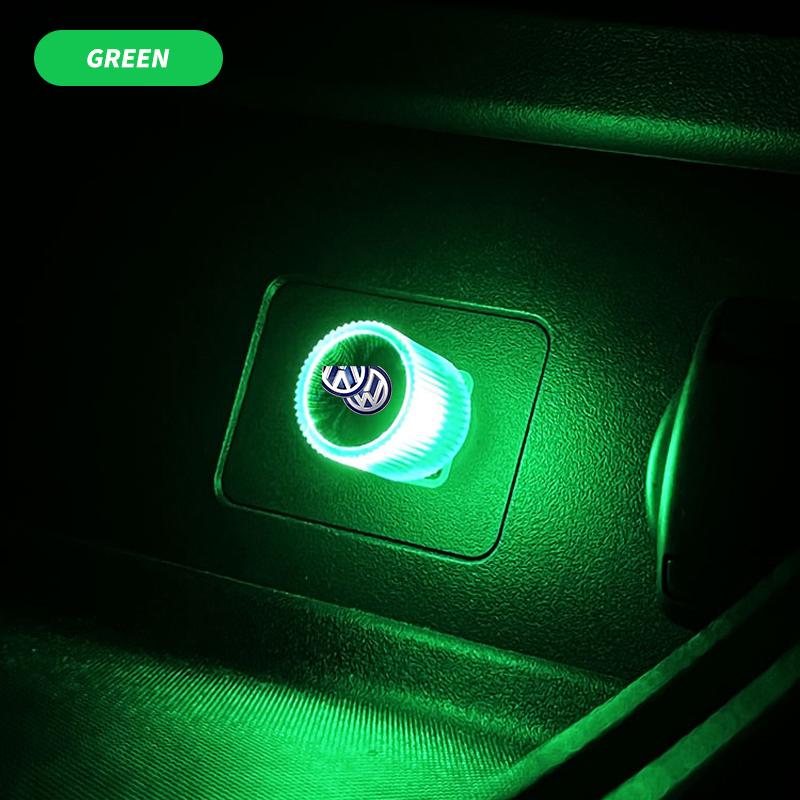 

2026 Hot For Volkswagen VW Mini USB LED Car Light Auto Interior Atmosphere Light Decorative Lamp For Volkswagen GOLF Polo Tiguan зелений