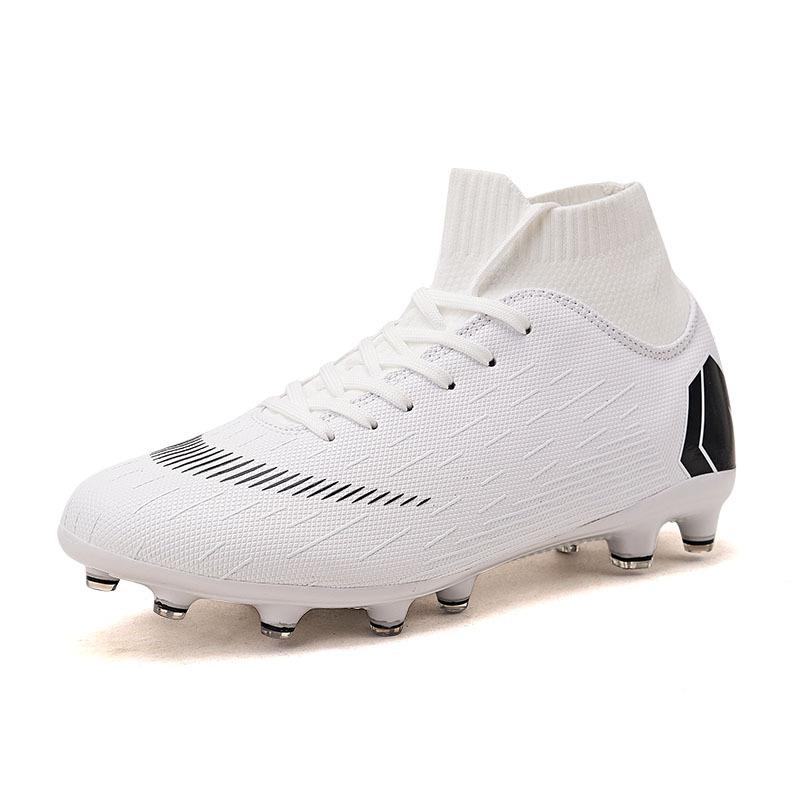 Foreign trade large size football shoes new high-top TF sneakers male and female students long nails AG flat bottom student training shoes