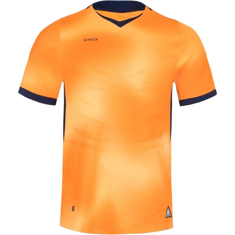 

DECATHLON Soccer Jerseys Men s Apricot Orange/Fluorescent Light Orange/Gray Blue 2XL