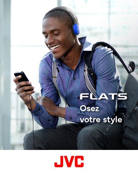 Casque - jvc - ha-s160m-a-u - léger - pliable - microphone intégré