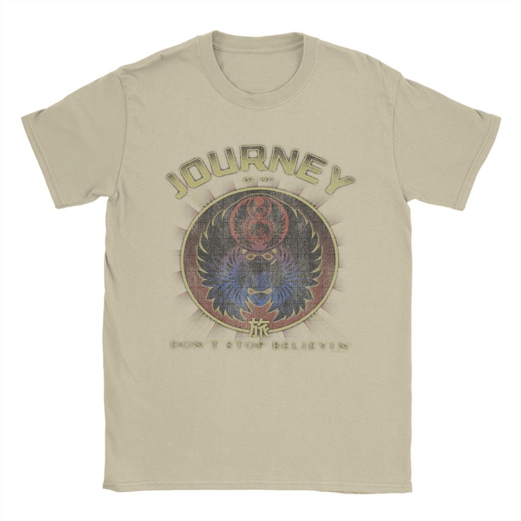 Journey Gold Dont Stop Believin Scarab Band Unisexs T Shirts  Funny Tees Short Sleeve O Neck TShirts 100 Cotton Clothing