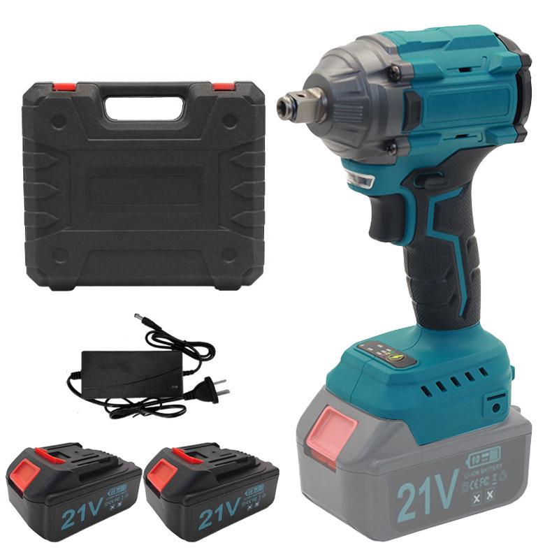 21V Blue Household 450NM Brushless Electric Wrench Set: Dual-Use Impact Wrench & Screwdriver
