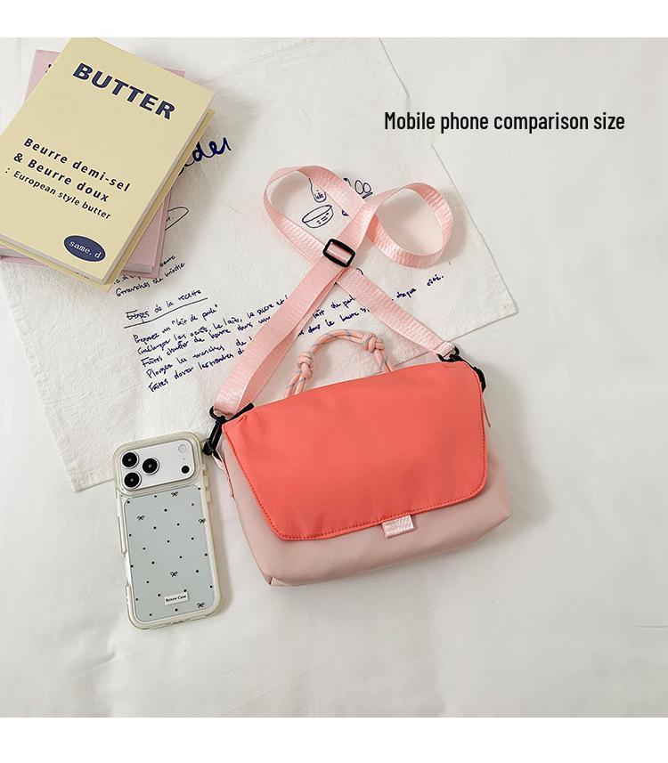 2026 Colorblock Crossbody-Tasche: Stilvolle, vielseitige, kleine quadratische Tasche für Damen aus strapazierfähigem Nylonstoff