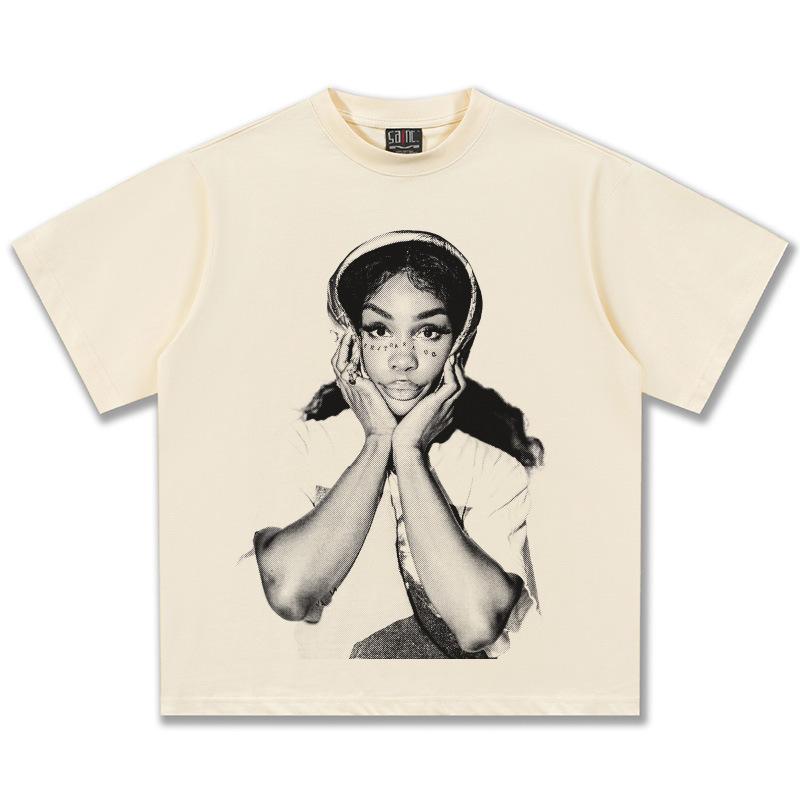 

Sza Black White Graphic TShirt Women Unisex Oversized RB Singer Casual Cotton Short Sleeve Modern Streetwear Fashion Top 4XL