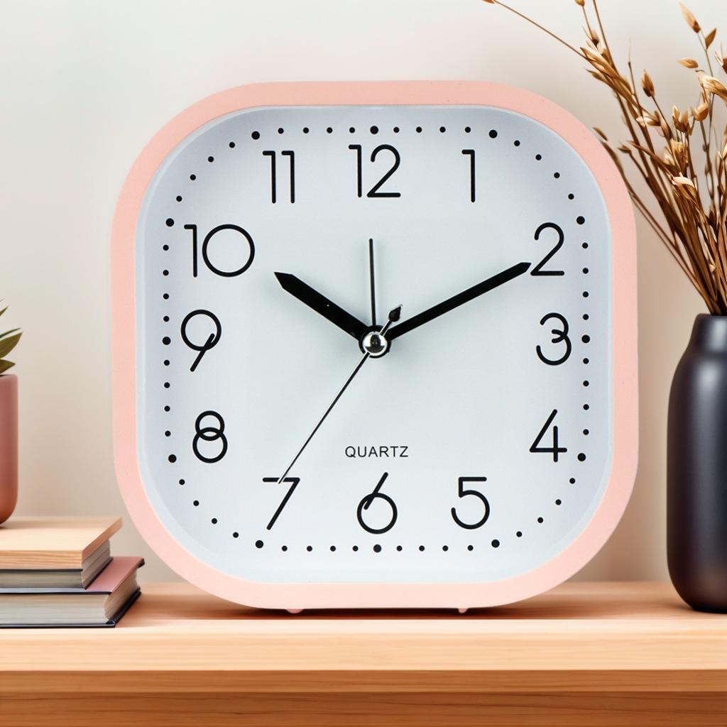 Fashionable Simple Alarm Clock Large-sized Clock Can Be Hung Without Punching Student Desk Decoration Pendulum Clock Lazy Bedside Table
