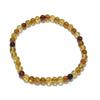 1 Strand Natural Amber Multi-color Round Bead Bracelet 4.75×4.75mm 18cm, Mixed Blood Amber, Floral Amber, Golden Amber Stretch Bracelet