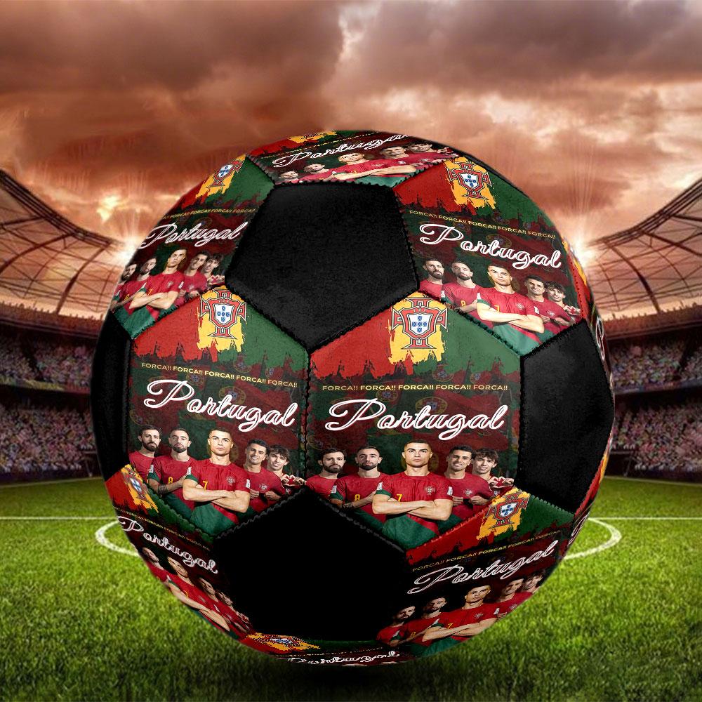 1pc Portugal National Football Team Soccer Ball Size 5 Indoor Soccer Ball Fashion Colorful Backyard Game - Great For Sports Fans Gift HE52
