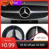 Car Sticker 2025 Hot For Mercedes Benz 1X·3D ABS Car Front Grille Badge Cover Star Logo Grid Hollowed-out Label for Mercedes Ben