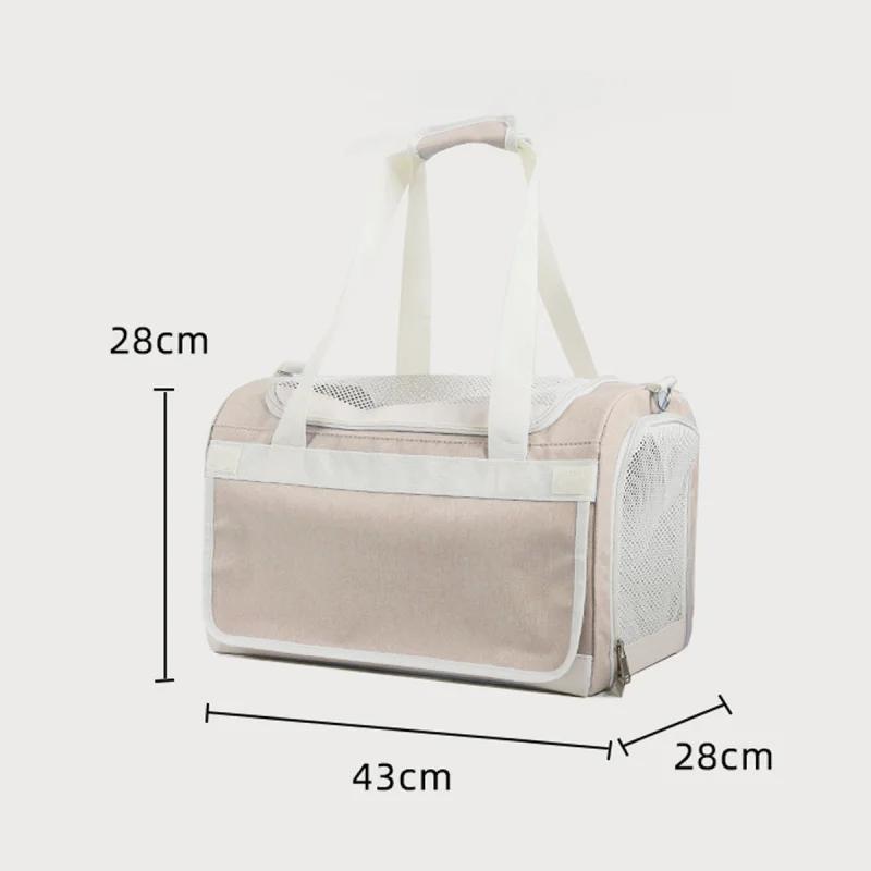 Portable Double-decker Pet Trolley Carrier for Cats & Dogs Ventilated Large Space Outdoor Foldable Breathable Pet Cart