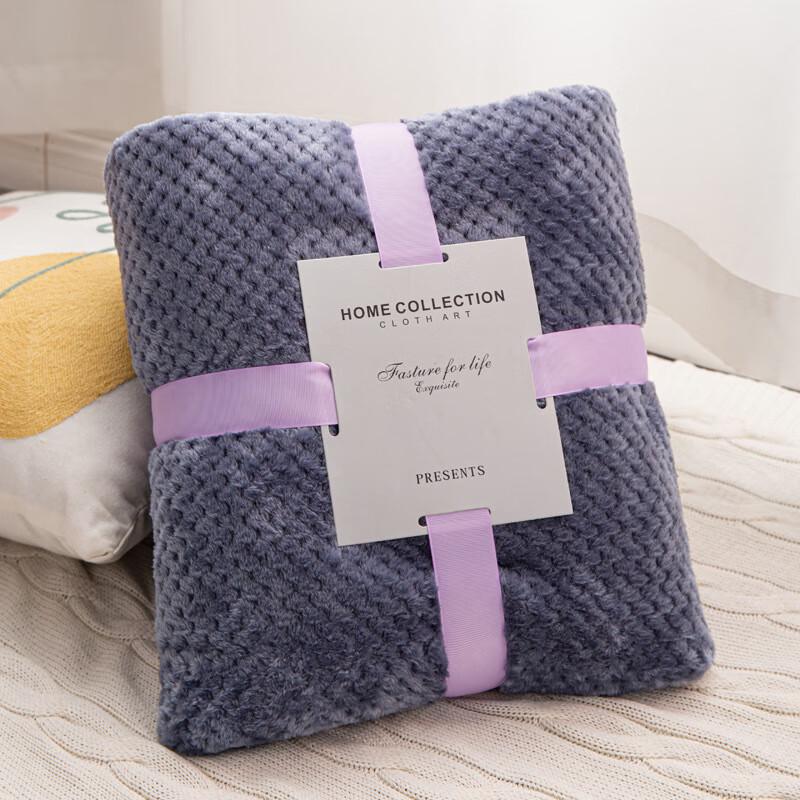 LISM Thick Flannel Pineapple Grid Blanket