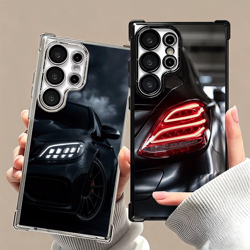 Sportwagen Coole Rücklicht-Verchromung Handyhülle Für Samsung Galaxy S24 S25 FE S26 Edge S23 Ultra S22 S21 Plus S20 Anti-Fall Airbag
