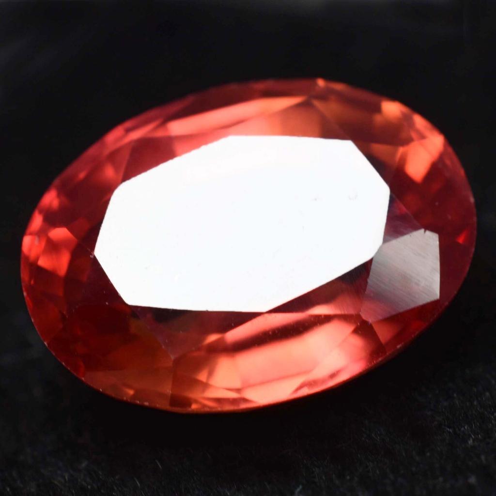 NATURAL 10.25 Carat Ceylon SAPPHIRE Orange Oval Shape CERTIFIED Loose Gemstone