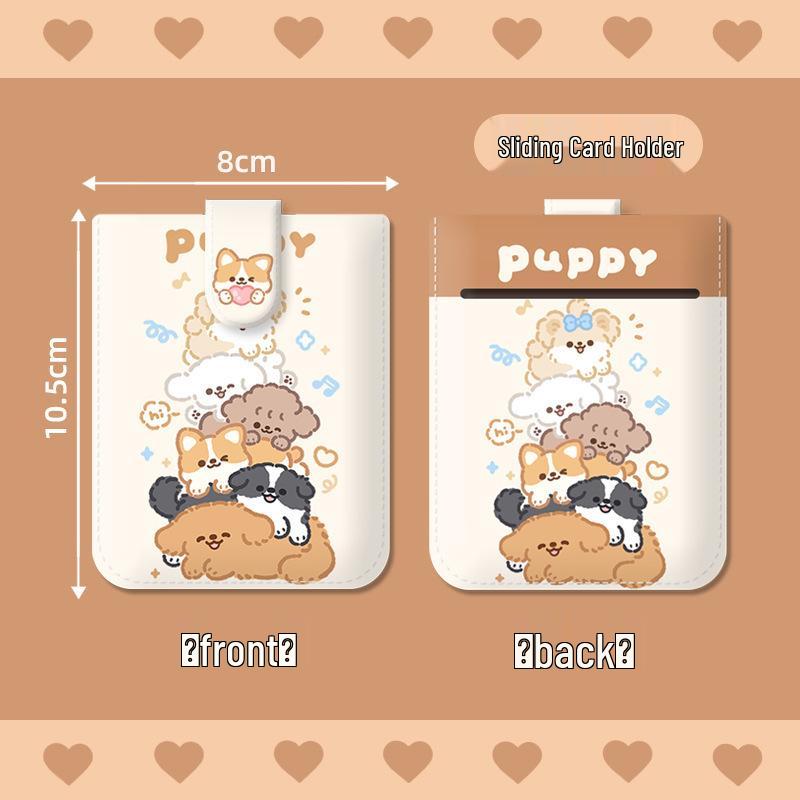 Trendy Cartoon Card Holder for Women: Cute Portable Multi-Slot ID Storage Bag for Students