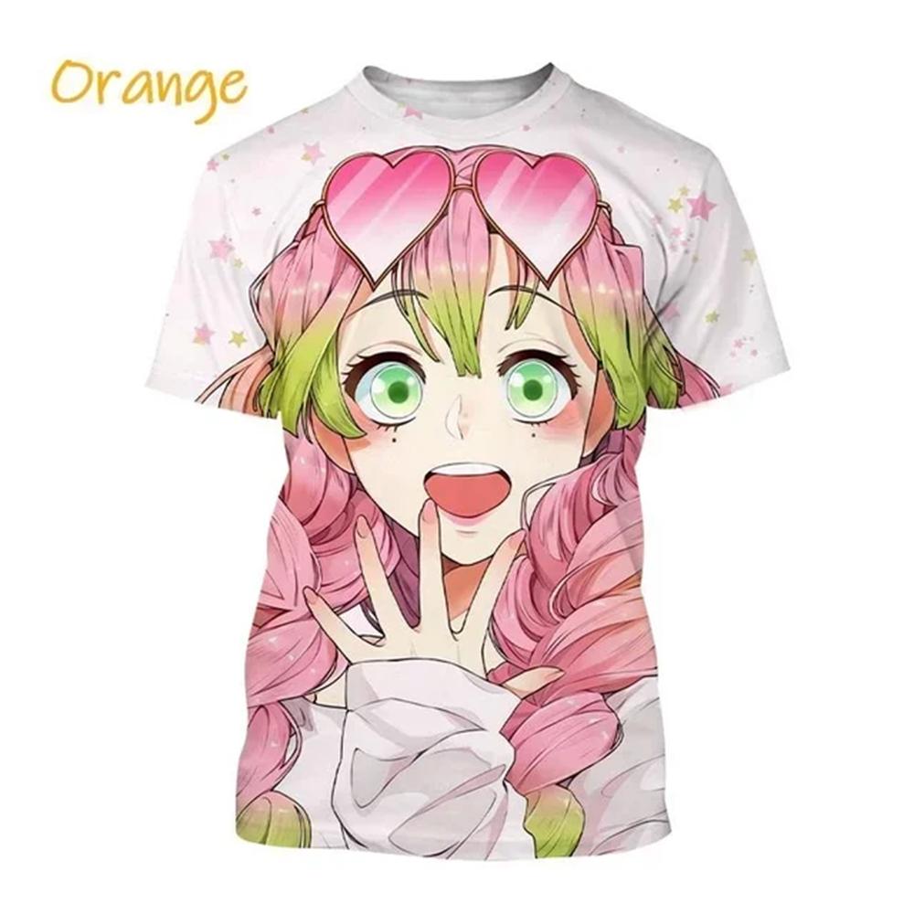 Trend Anime Demon Slayer Fashion T-Shirt Cartoon 3d Print Short Sleeve Top Street Comfort Casual Shirt Harajuku Tshirt