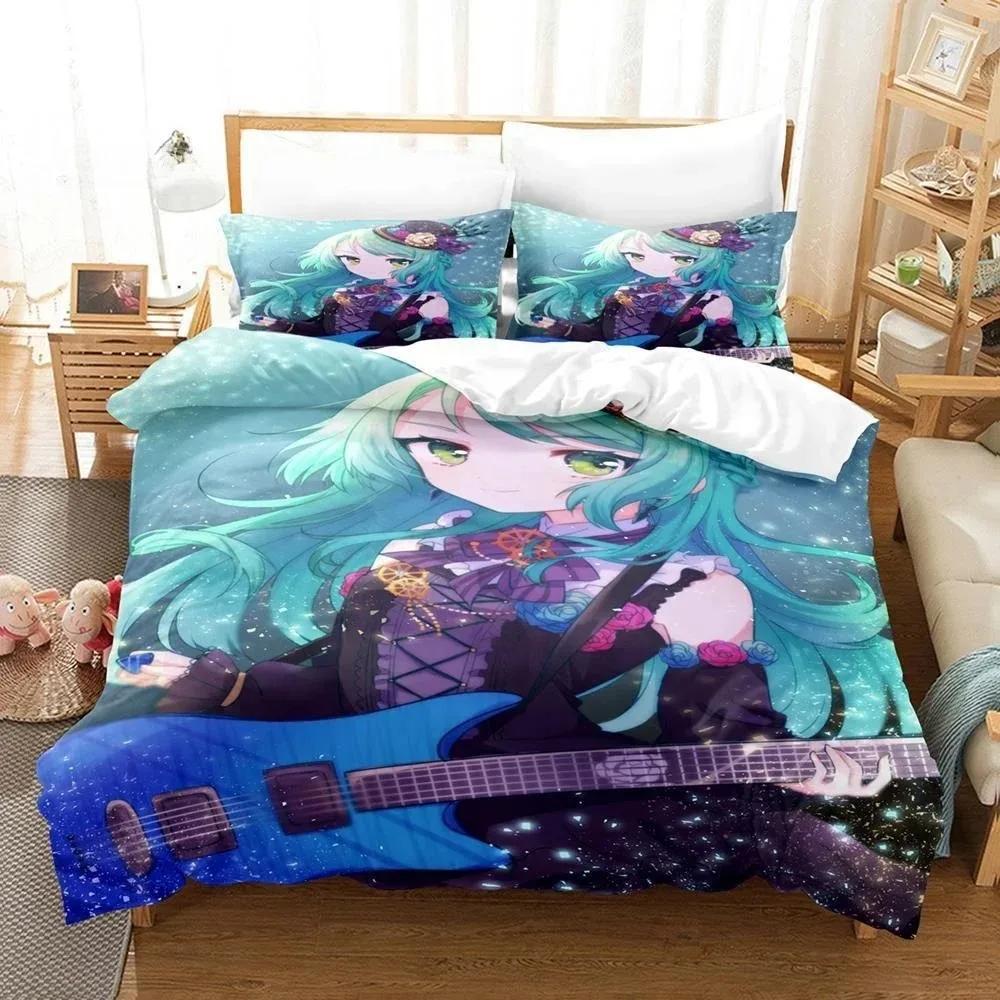 3D Anime BanG Dream! Girls Band Party! Printed Bed Set Duvet Cover Pillowcase Bedding Set Bed Linen Sheet Quilt Cover Full Size