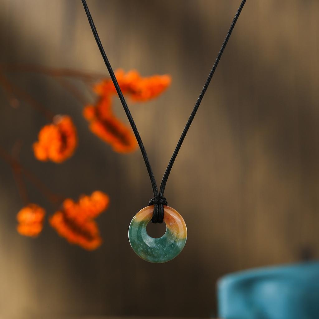 Natürlicher Kristallanhänger, Weißkiefer, Amethyst-Halskette, Böhmischer Schmuck