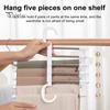 Pants Hanger with Rotatable Hook Strong Load-bearing Telescopic Folding Multifunctional Pants Rack Trousers Hanger