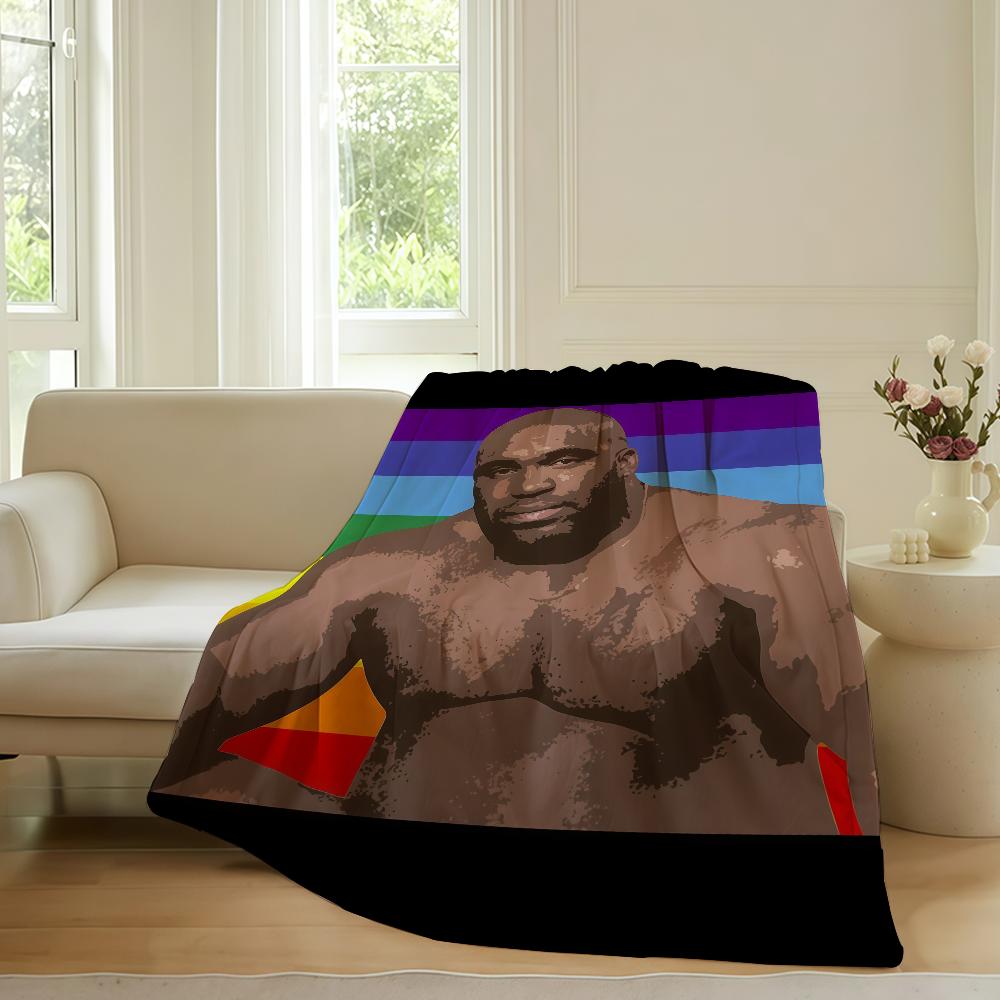 Funny print B Barry Wood Blanket For Sofa Office Bed Plane Travel Sleep Read Relax Camping Soft And Warm