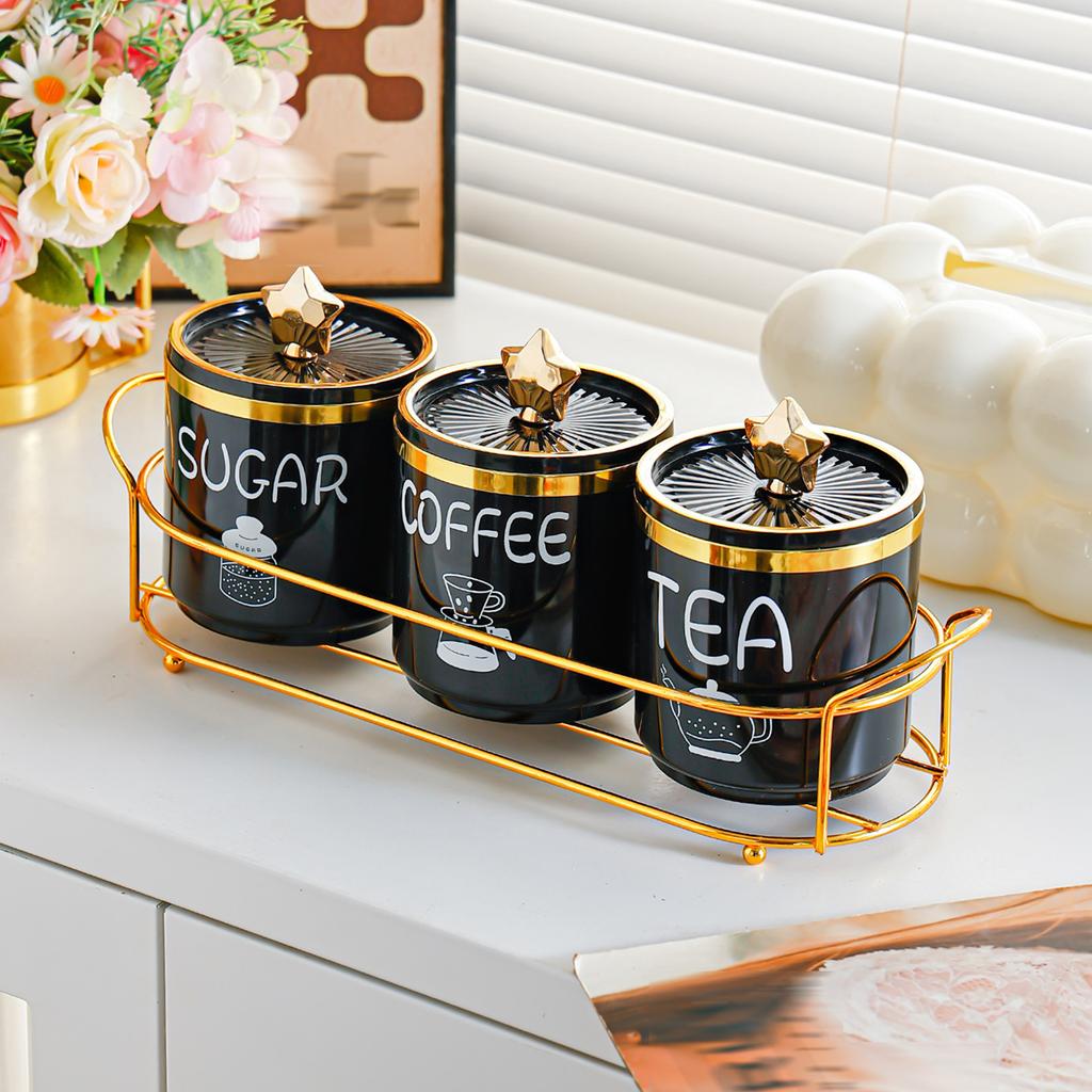 Plastic Sealed Storage Jar with Lid Moisture-proof Sugar Storage Tank Internet Celebrity Tea Can Premium Sense Household Bean Storage Tank